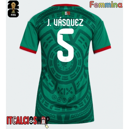 Messico Johan Vasquez #5 Prima Maglia Femmina Mondiali 2026 Manica Corta